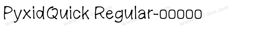 PyxidQuick Regular字体转换